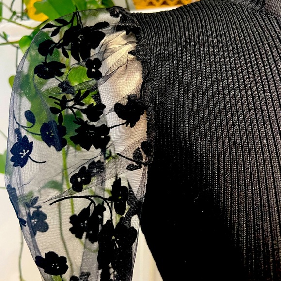 Black Midi Sweater Dress - Picture 2 of 5